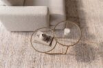 RAILEY COFFEE TABLE (TOP GLASS-METAL BASE)
